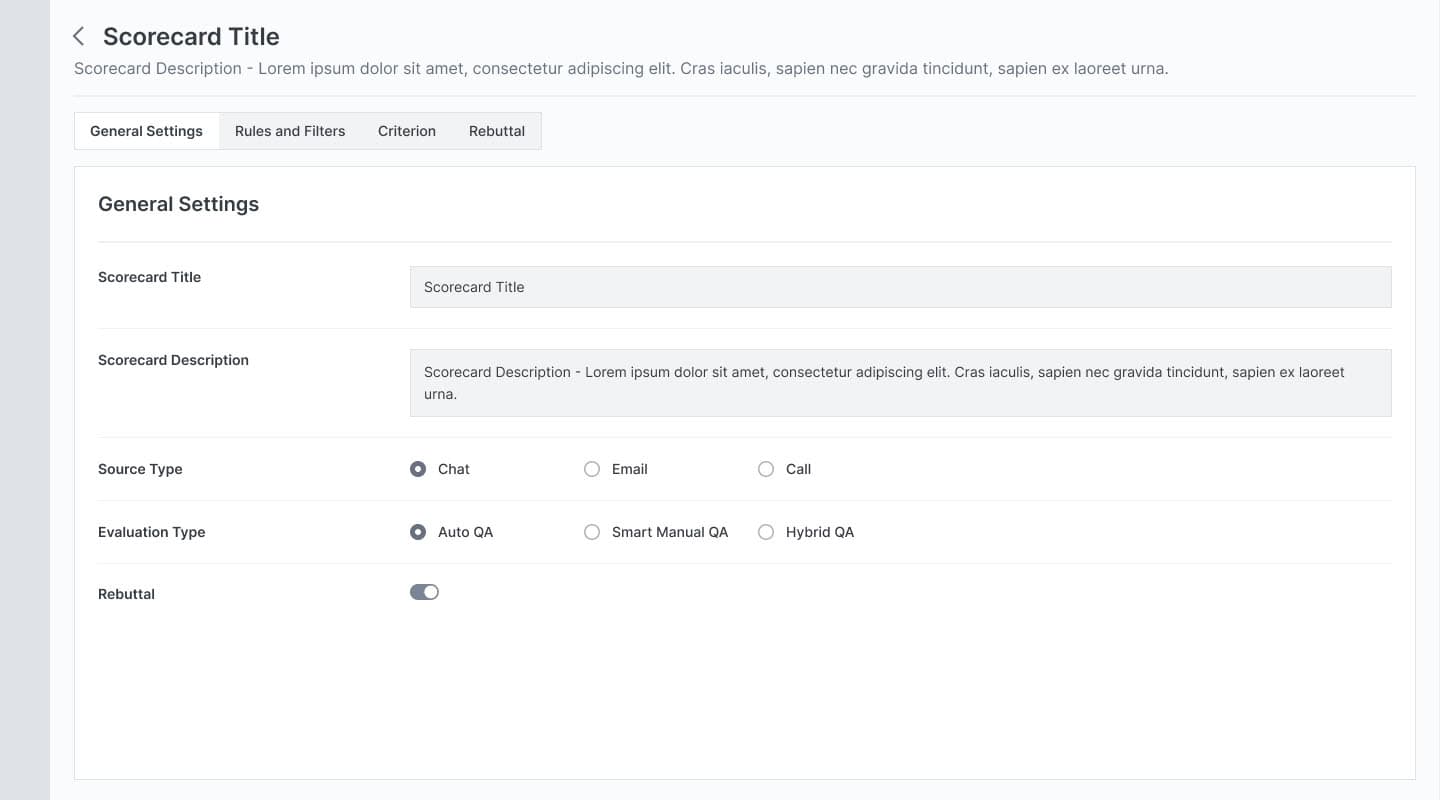 Wireframe — scorecard configuration 1