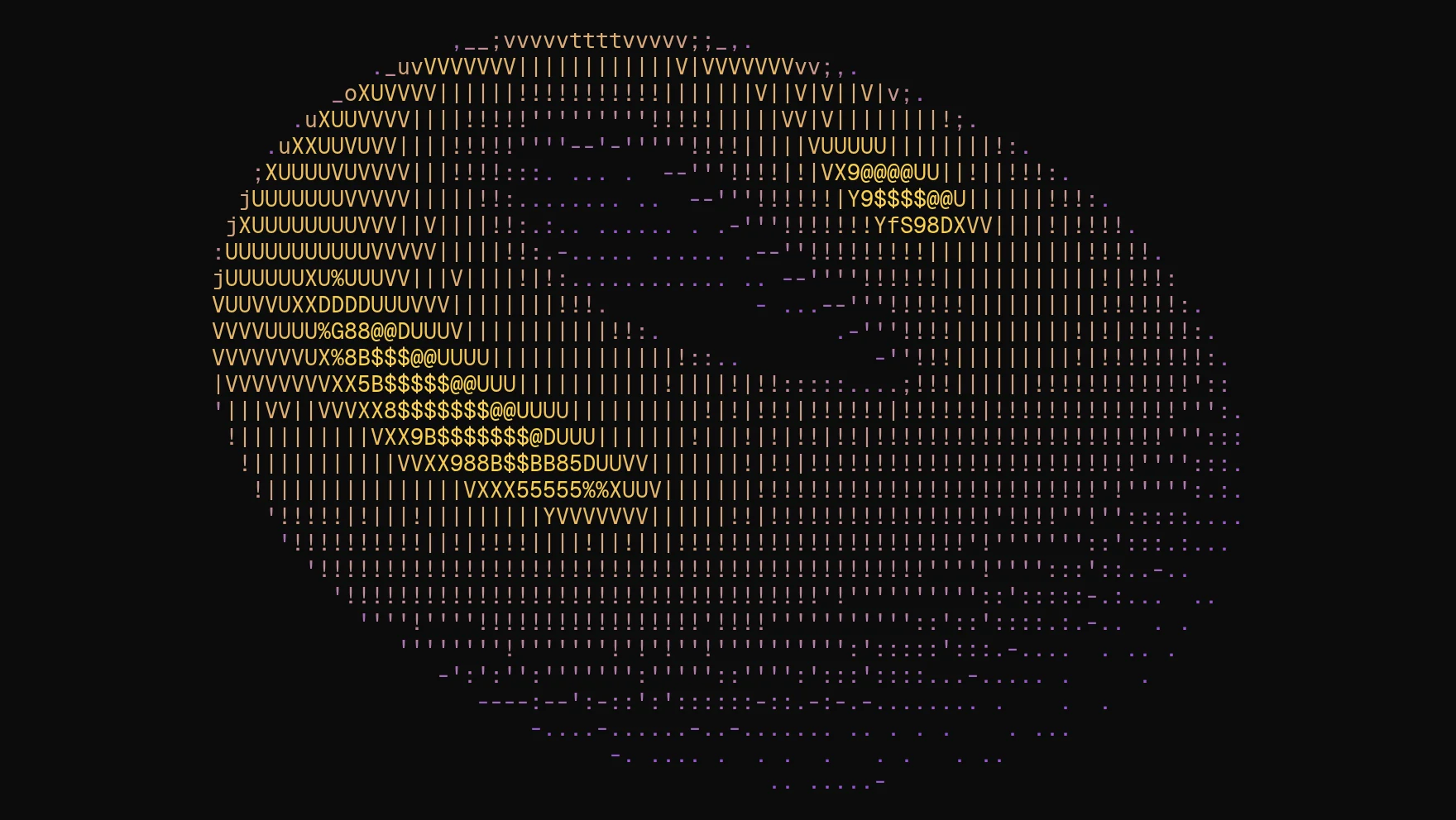 The same torus in Duotone, blending violet shadows into yellow highlights